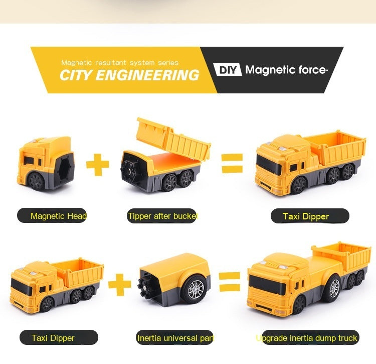 Children's Magnetic  Assembly Transformer Toy Car