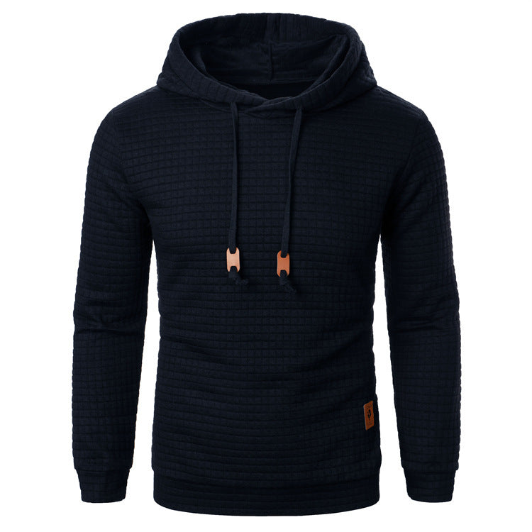 Men's Jacquard Hooded Sweater Long-sleeved | Sports Top