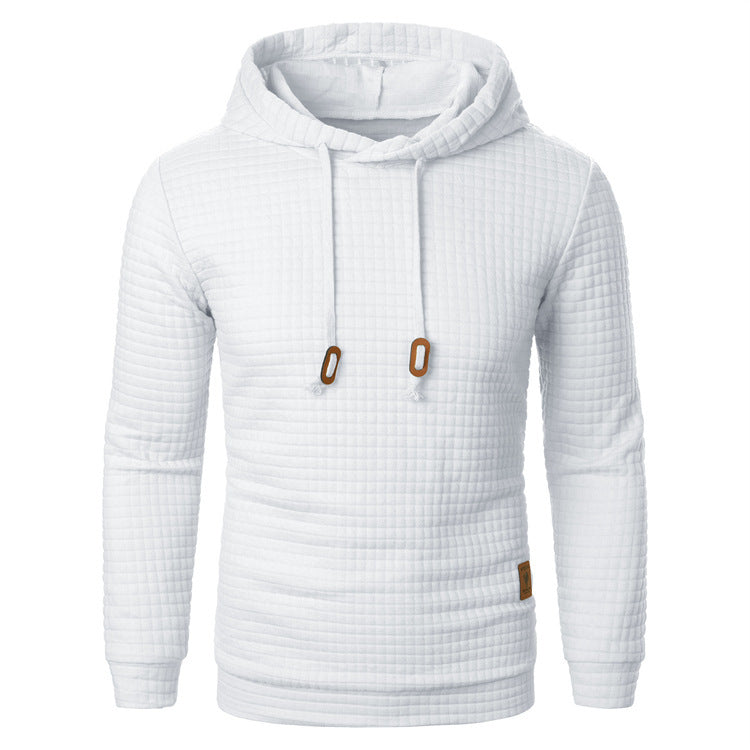 Men's Jacquard Hooded Sweater Long-sleeved | Sports Top