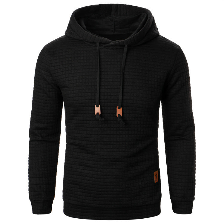 Men's Jacquard Hooded Sweater Long-sleeved | Sports Top