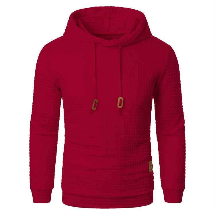 Men's Jacquard Hooded Sweater Long-sleeved | Sports Top