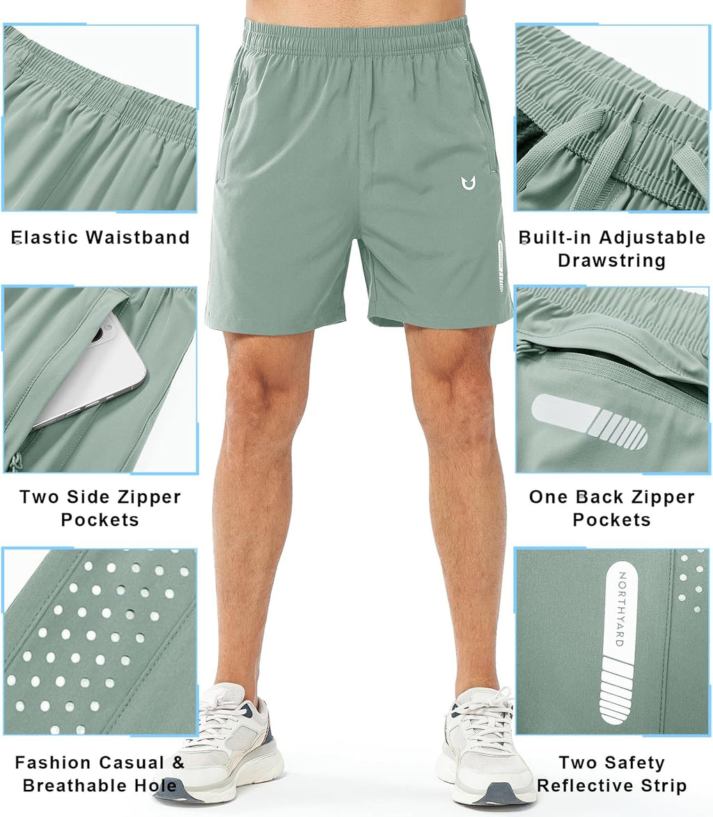 Men's Athletic Running Shorts | Quick Dry | Workout Shorts | 7"/ 5"/ 9" Lightweight Sports| Gym | Basketball | Tennis | Hiking