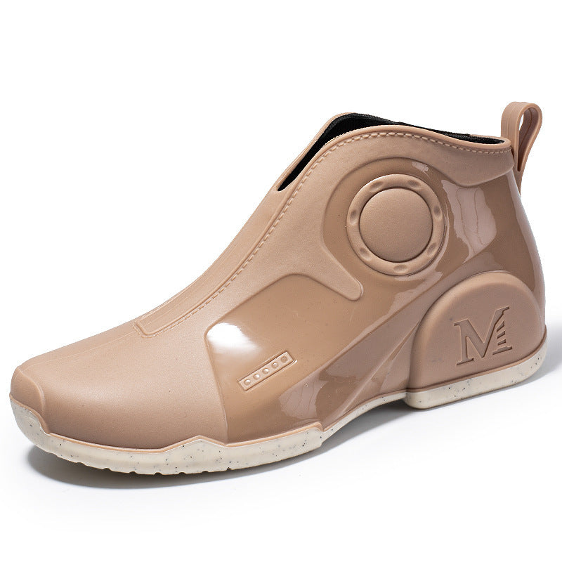 Men's Youth Motorcycle Rain Boots | Outdoor |Non-slip | Wading Shoes | Fashion Low Top