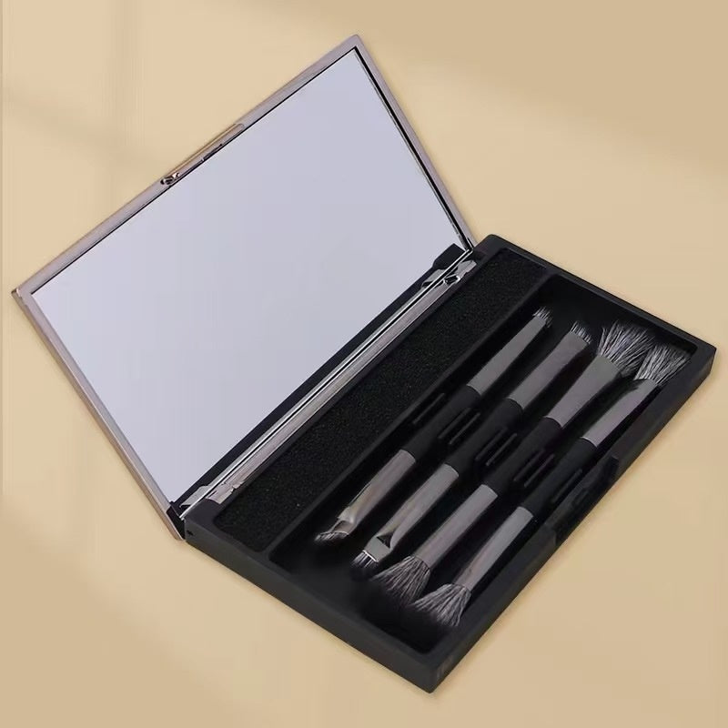 Makeup With Mirror Multifunctional Makeup Brush Suit