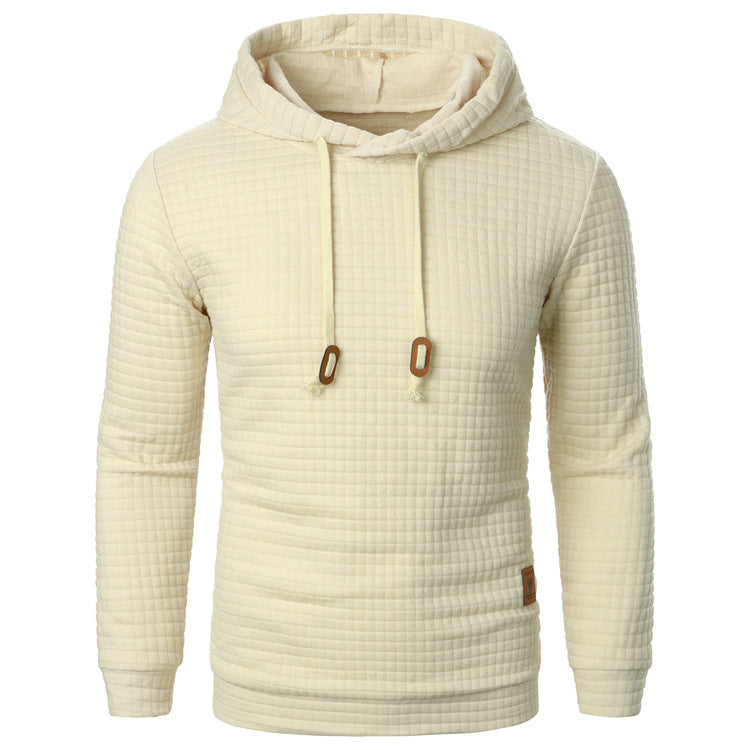 Men's Jacquard Hooded Sweater Long-sleeved | Sports Top