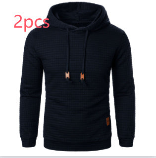 Men's Jacquard Hooded Sweater Long-sleeved | Sports Top