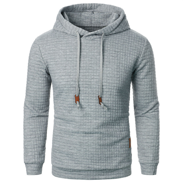 Men's Jacquard Hooded Sweater Long-sleeved | Sports Top
