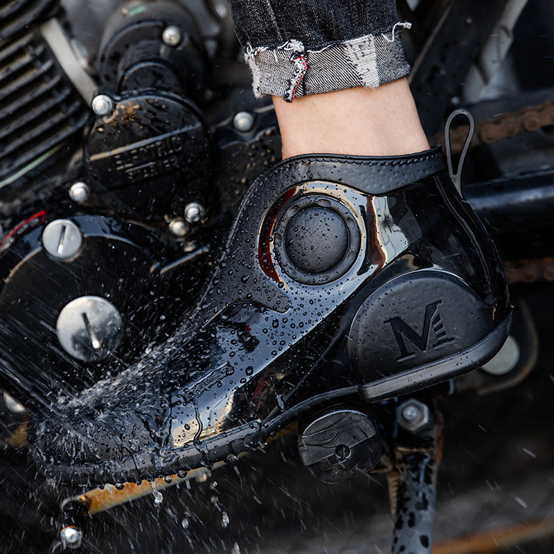 Men's Youth Motorcycle Rain Boots | Outdoor |Non-slip | Wading Shoes | Fashion Low Top