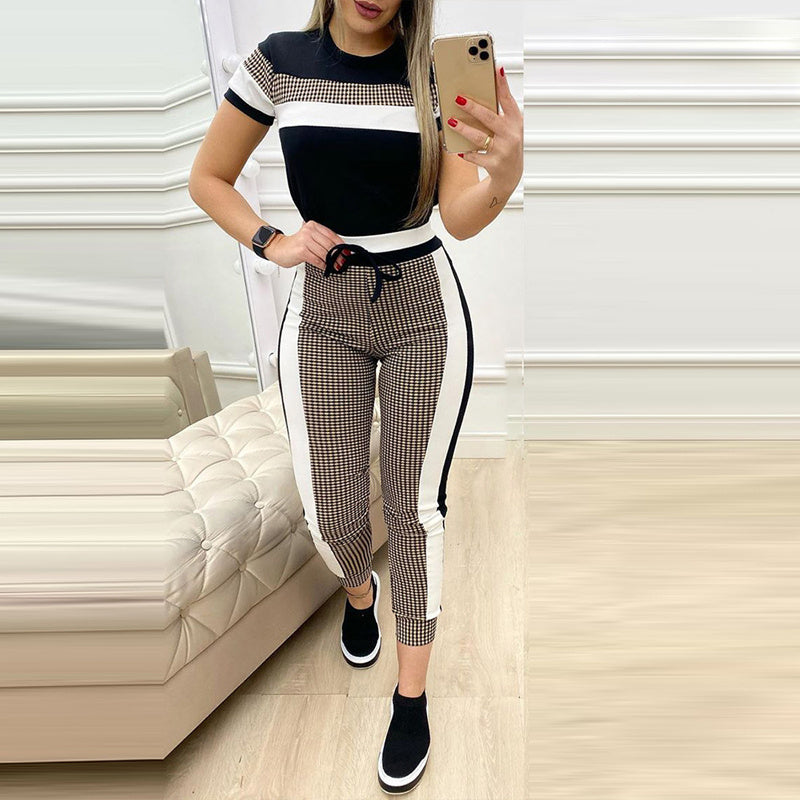 Women's Fashion Sets | Short Sleeve | High Waist Pant