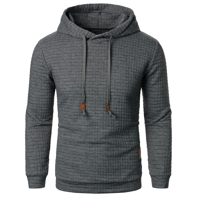 Men's Jacquard Hooded Sweater Long-sleeved | Sports Top